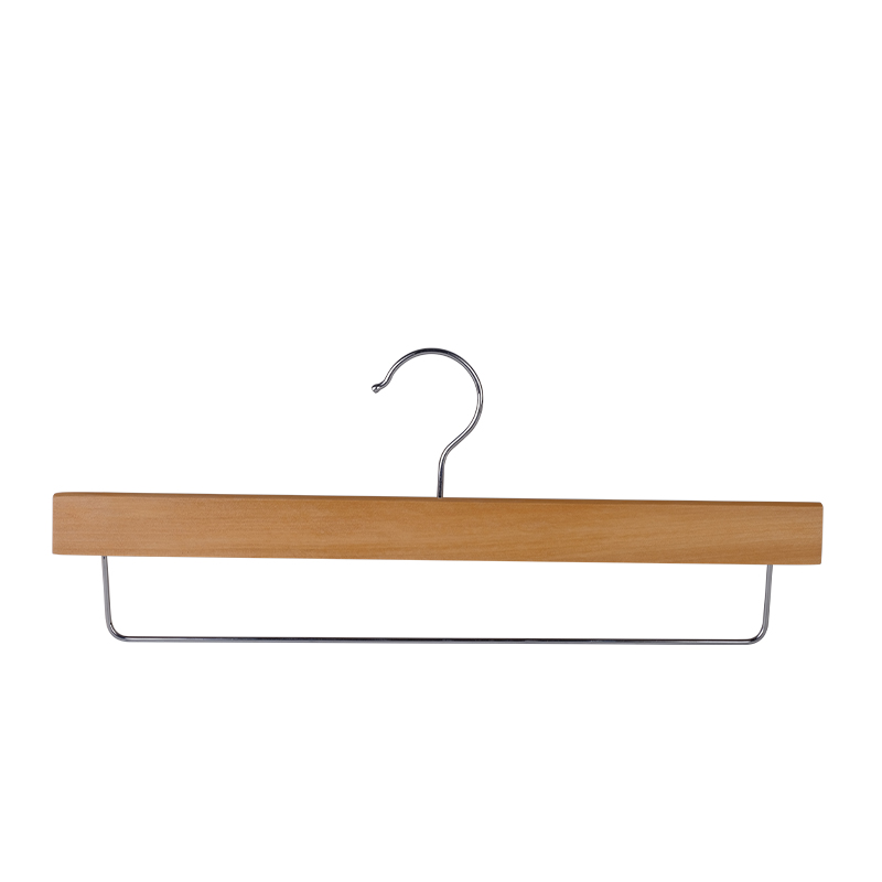 Wooden hangers Chrome plated metal hook ,Non-slip PVC tube, Round bar,U notches,Straight