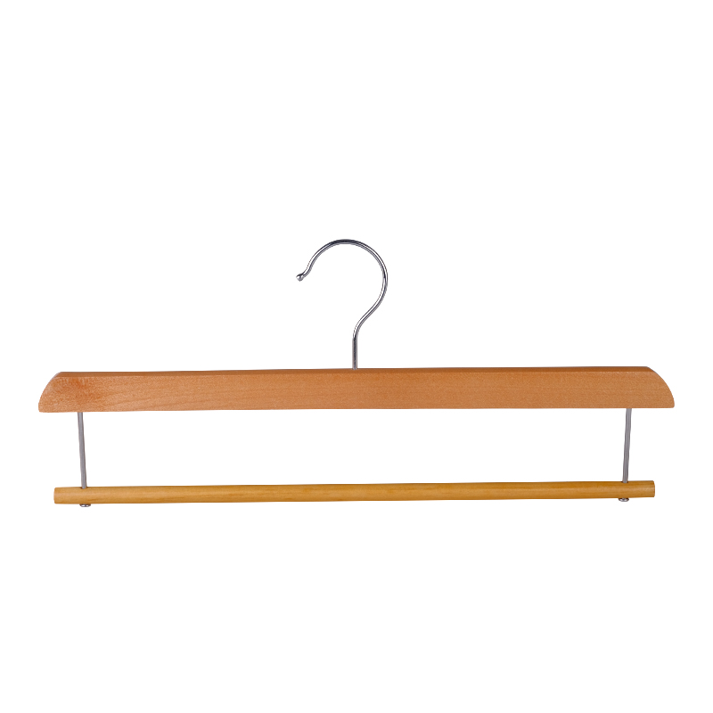Wooden hangers Chrome plated metal hook ,Non-slip PVC tube, Round bar,U notches,Straight