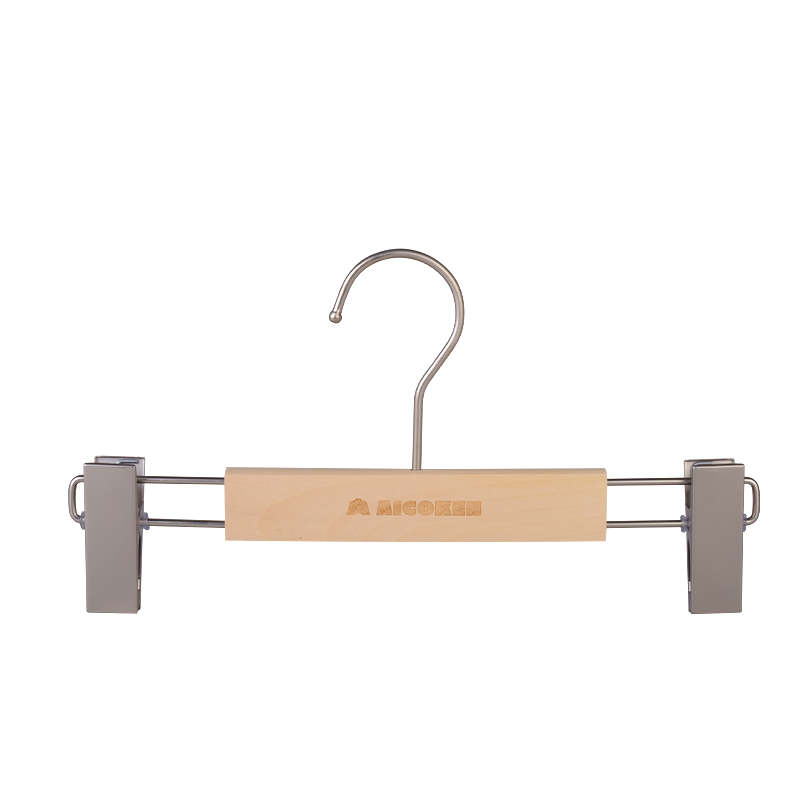 Wooden hangers Chrome plated metal hook ,Non-slip PVC tube, Round bar,U notches,Straight