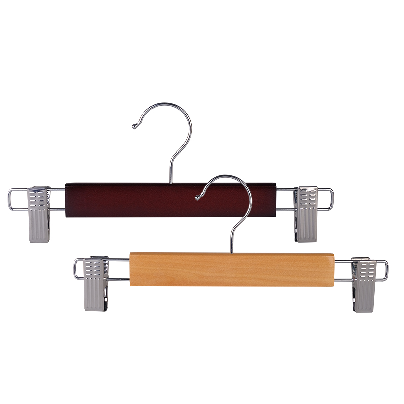 Wooden hangers Chrome plated metal hook ,Non-slip PVC tube, Round bar,U notches,Straight