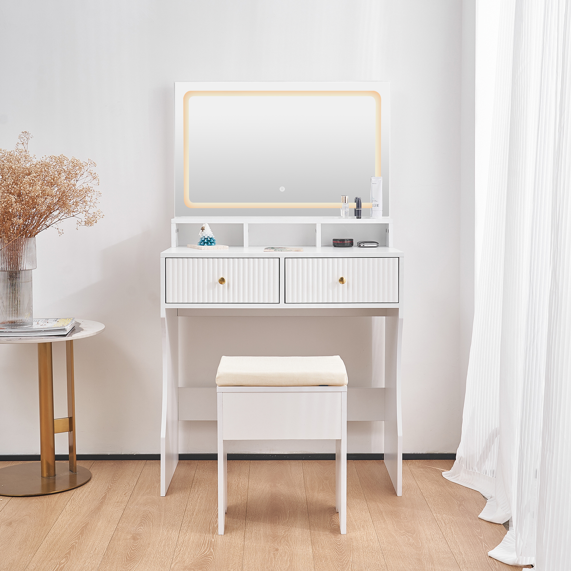 Table & Vanity with Mirror