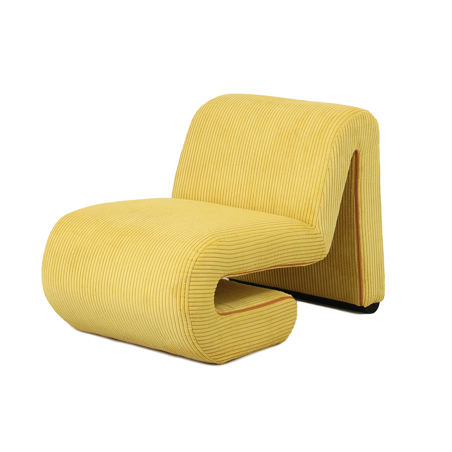 Home Furniture Nordic Modern Curved Single Sofa Chairs Living Room Fabric Velvet Leisure Chairs