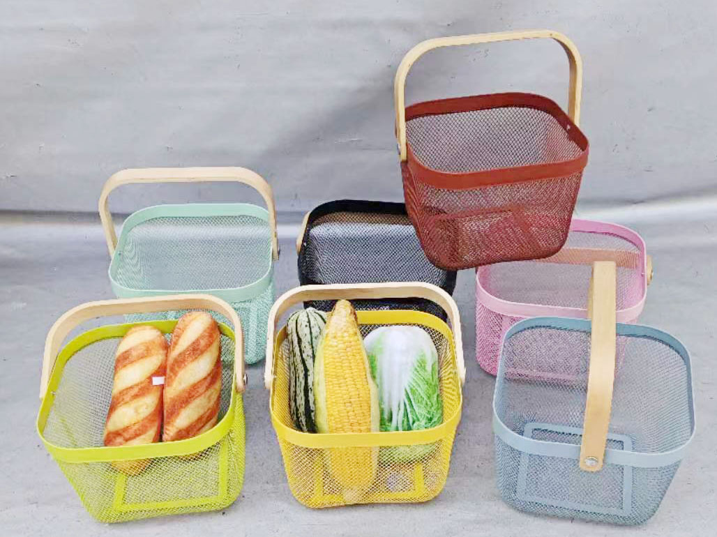 Iron wire storage basket