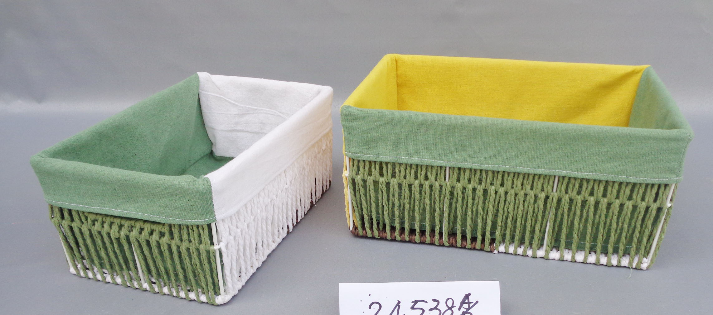 Paper rope storage basket