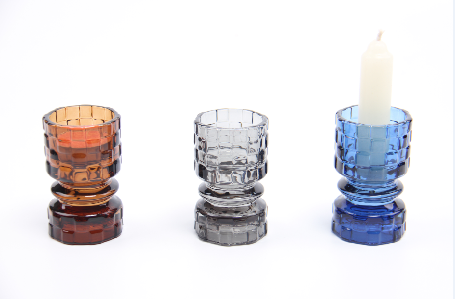 Mosaic double candle holder