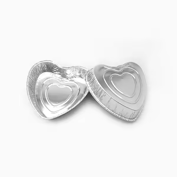 EU Packaging Heart Shaped Aluminum Foil Container