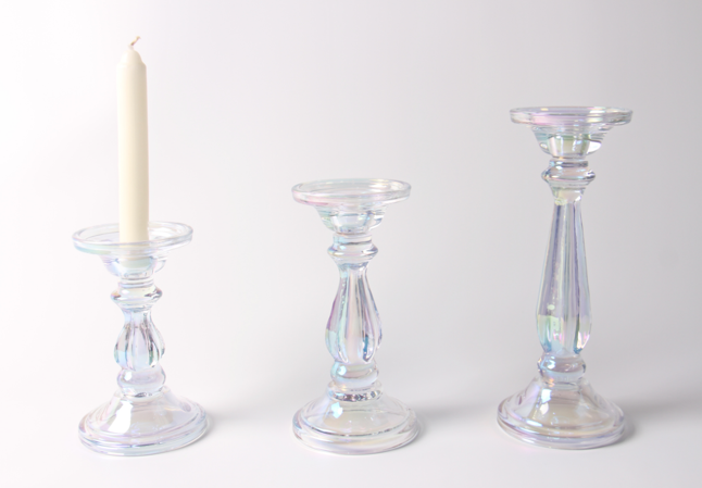 Medium-sized six edges candlestick Small-sized six edges candlestick Large-sizedsix edgescandlestick