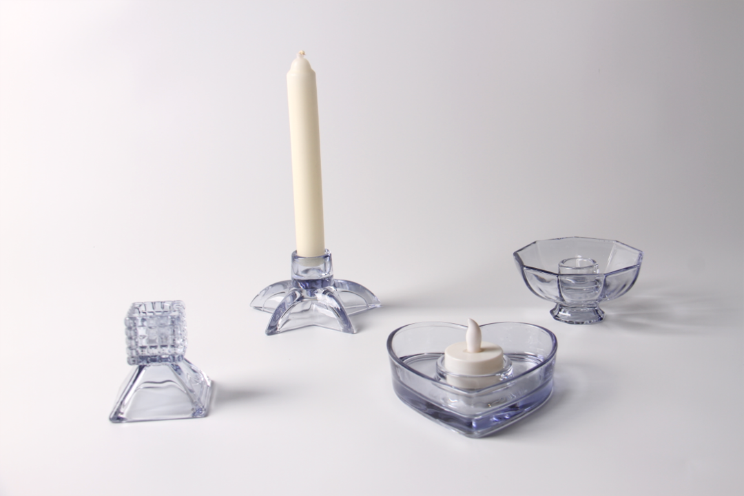 High65 steam candlestick JC five-pointed pole candlestick JC Feather heart-shaped candlestick