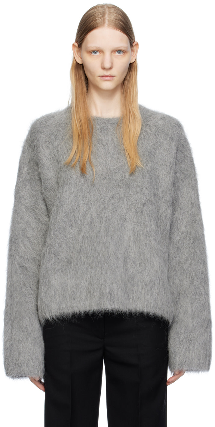 Custom OEM&ODM Silver Wool Long Sleeve Fleece Autumn & Winter Casual Elegant Ladies Sweater