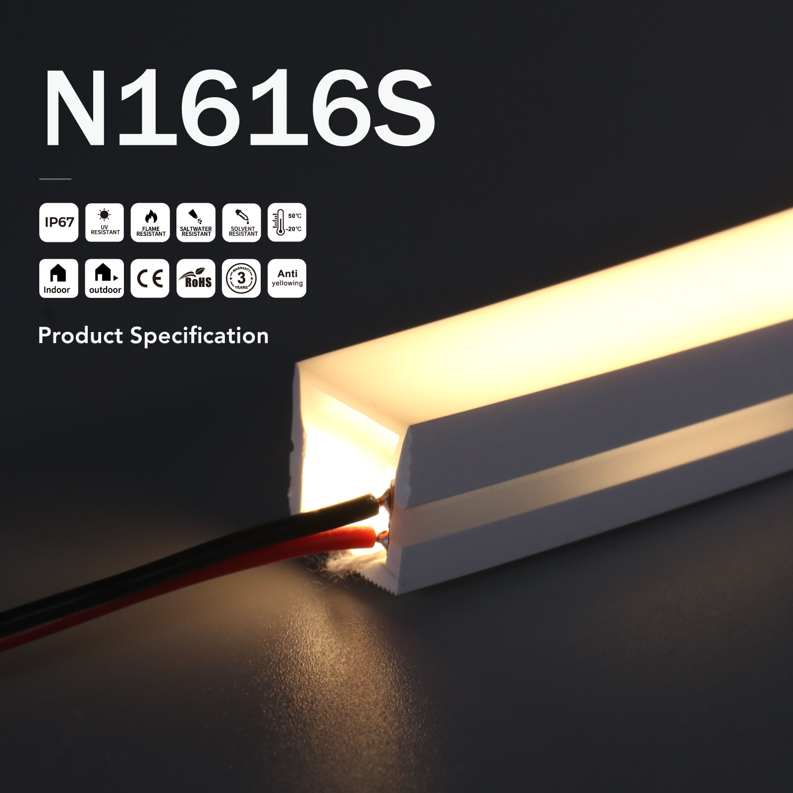 N1616S Side Luminous LED Flex Neon Light