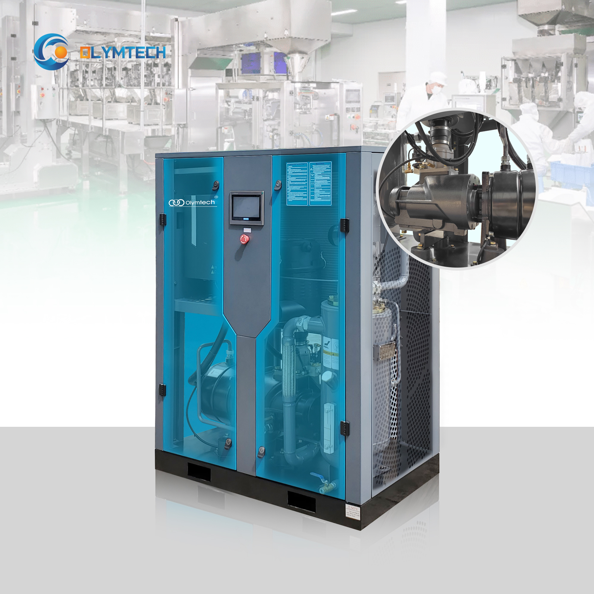 C37Y oil-cooled air compressor for the electronics industry