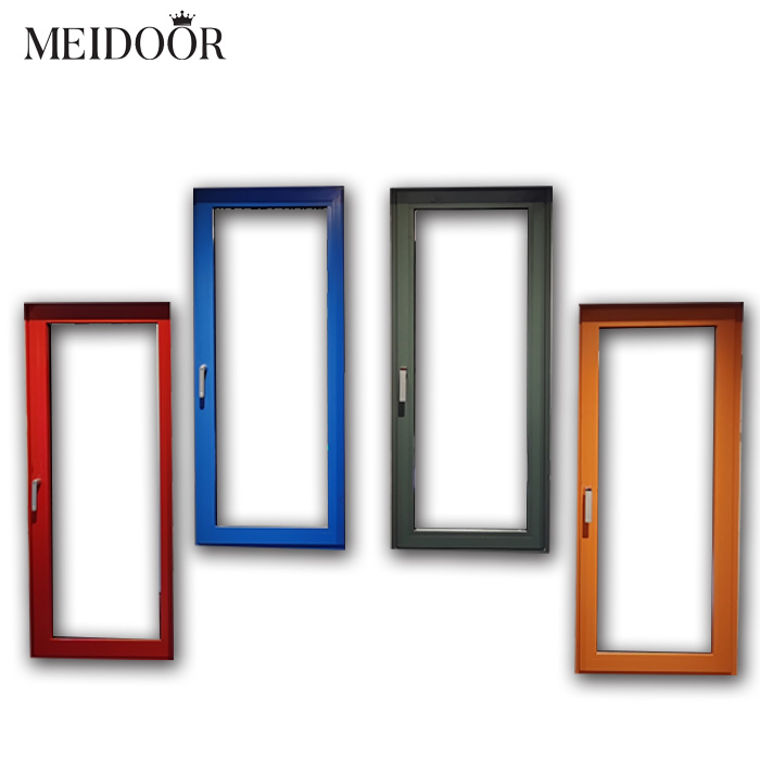 Modern Popular Design Aluminum Windproof Mosquito Prevention Double Glass Casement Window for Home