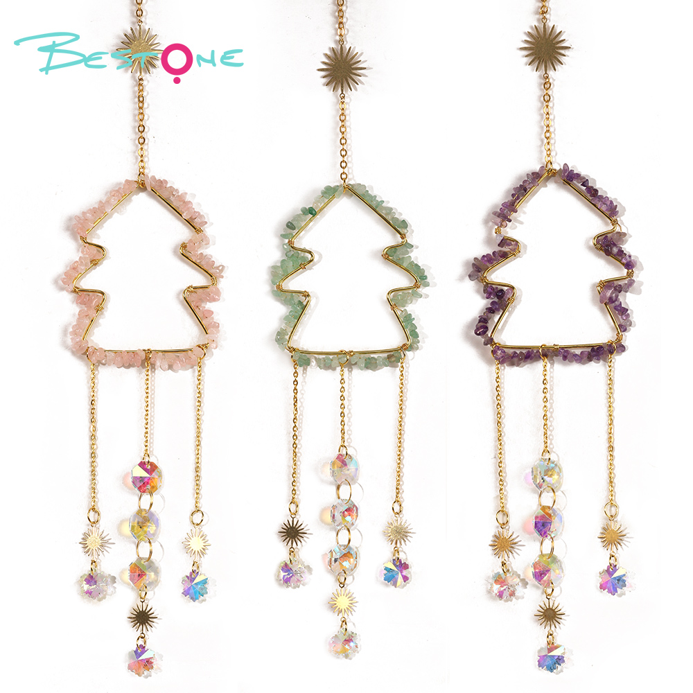 Sun Catcher - Christmas Tree - Red Agate Edition