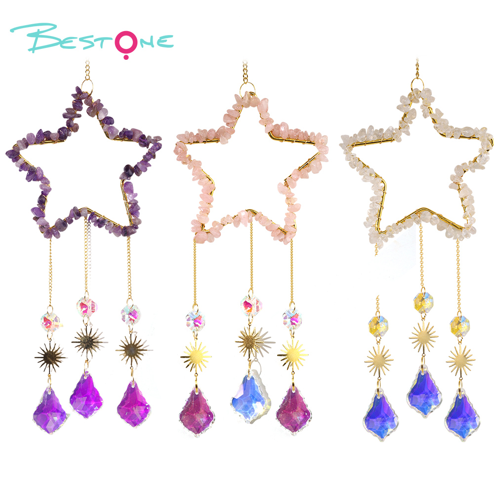 Sun Catcher - Fragment Star - White Crystal / Pink Crystal / Purple Crystal