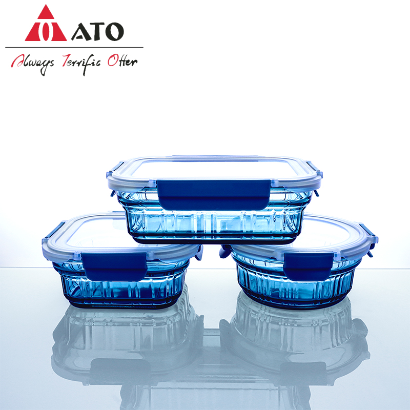 Blue Glass Container，GLASSWARE