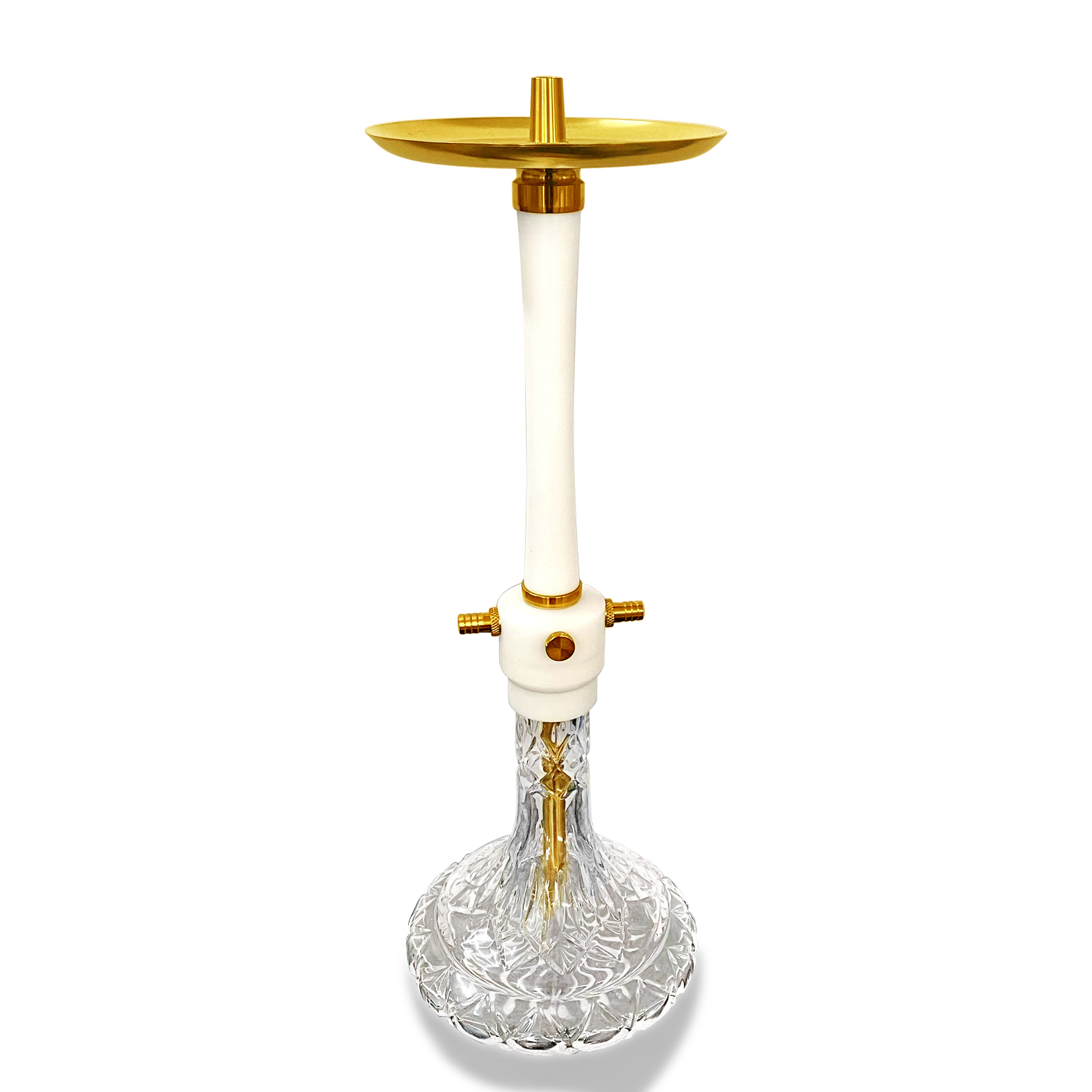 Dschinni Matte white + gold steel + crystal glass
