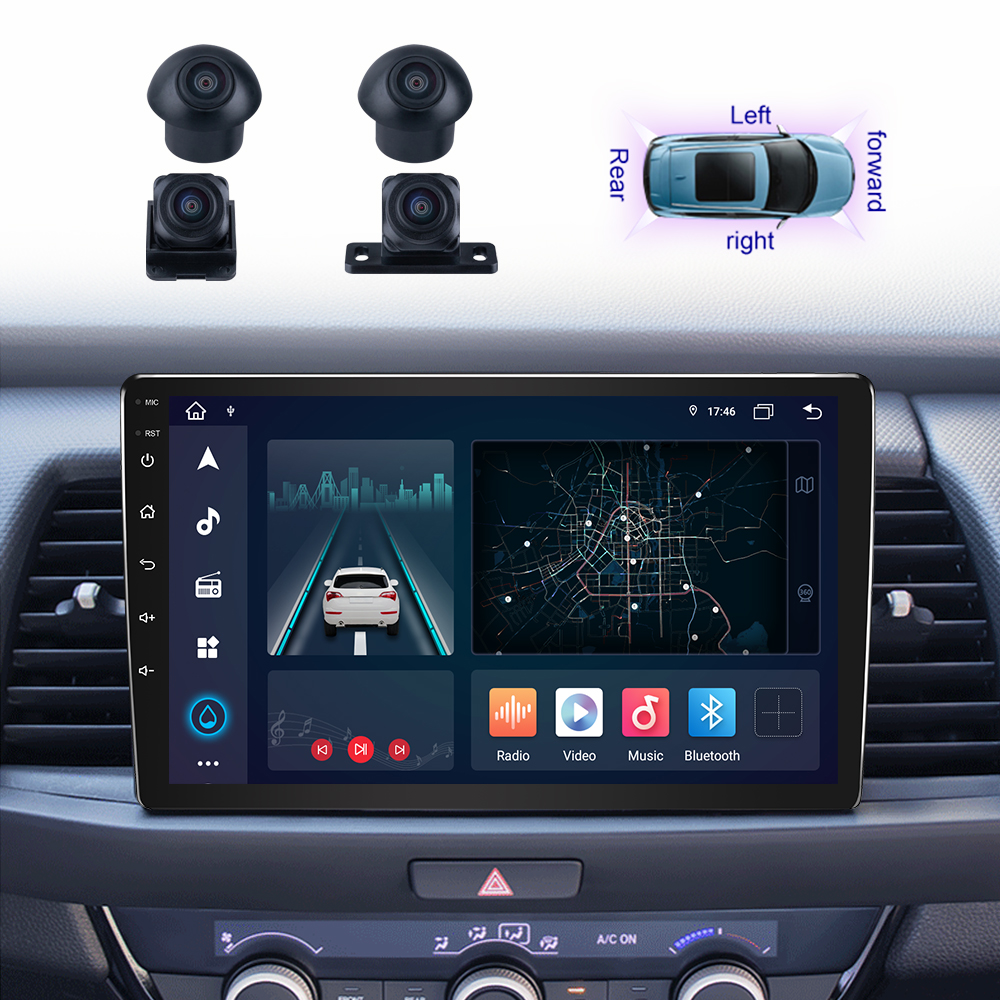 Jmance 9 "universal 2 din BT GPS navigation multimedia car DVD player supports 360 panoramic camera