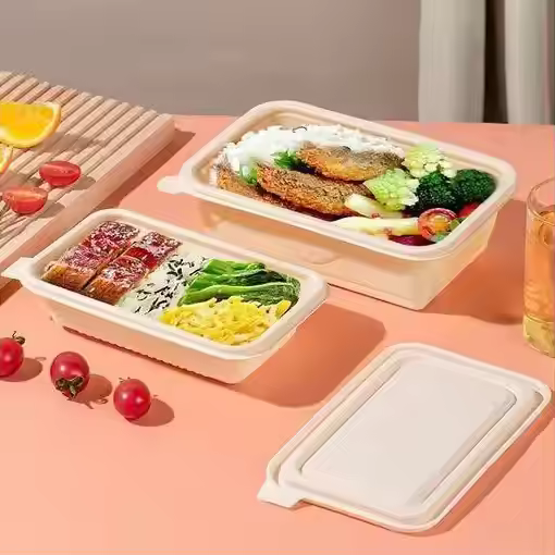 EU Packaging Disposable Corn starch pan 1300ml Biodegradable tableware