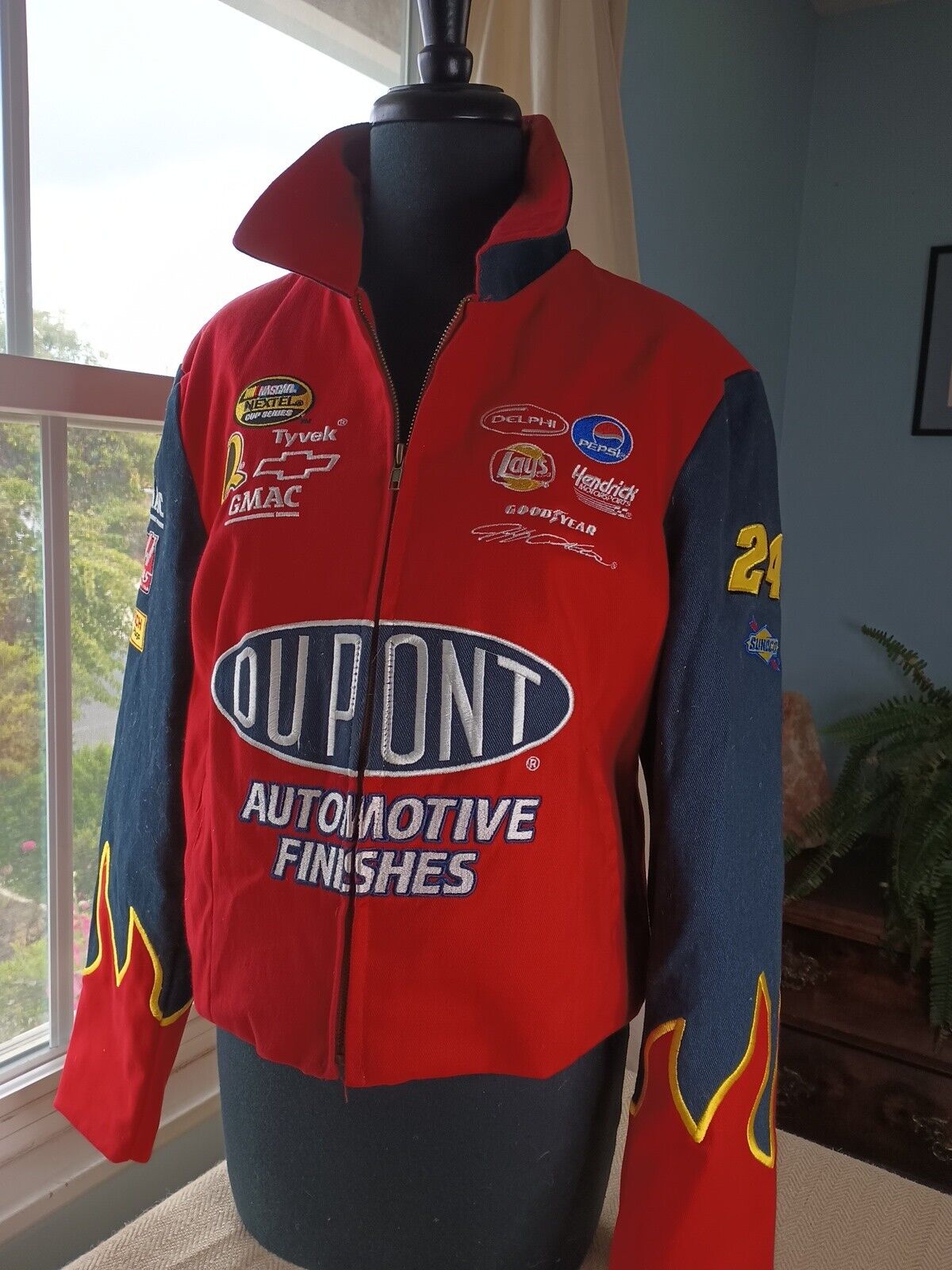 Customised LOGO Vintage Racing Jacket Multi Embroidery Pattern Biker Jacket Jacket