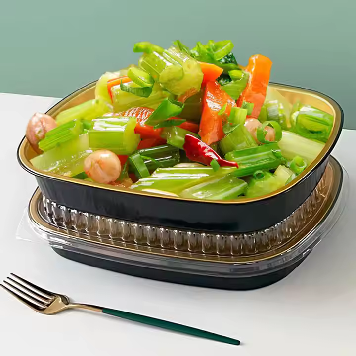 EU Packaging Black&golden Aluminium Takeout food box