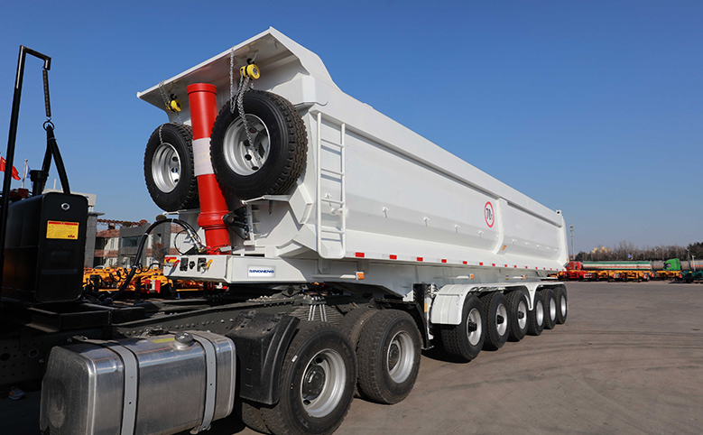 6 axles dump tipper trailer