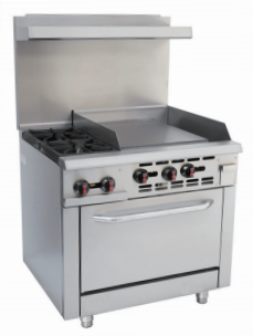 Gas Burners with griddle & oven