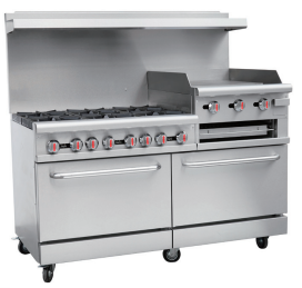 Gas Burners with griddle & oven