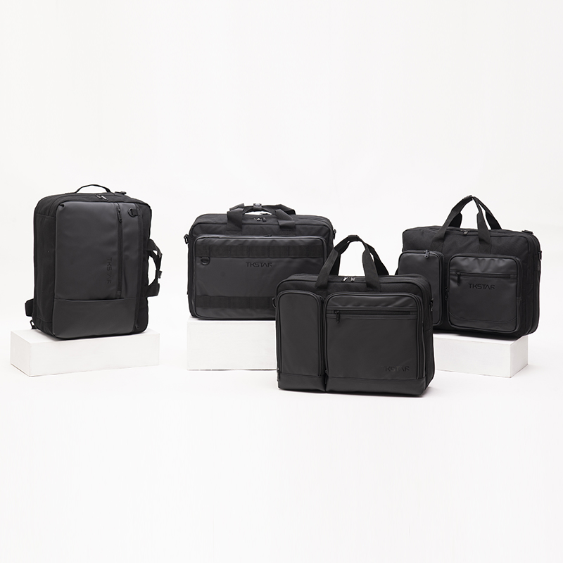 Black Large Capacity Business Backpack Laptop Multifunctional Travel Briefcase Crossbody Bag Series