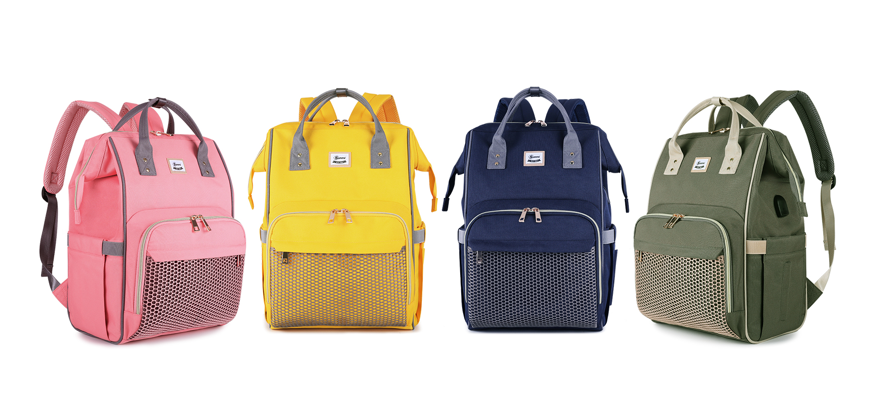 Colorful Practical Polyester Backpack baby bag diaper bag
