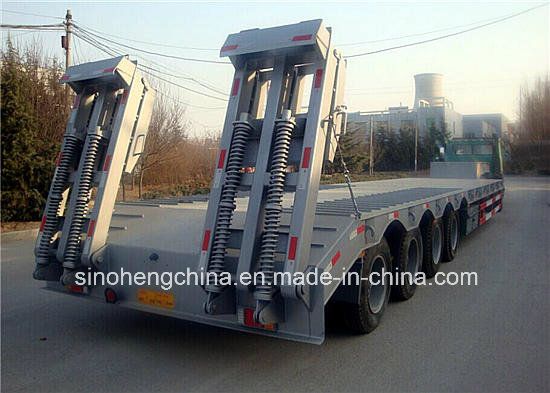 4 Axles 80 Ton Low Loader Low Bed Semi Trailer