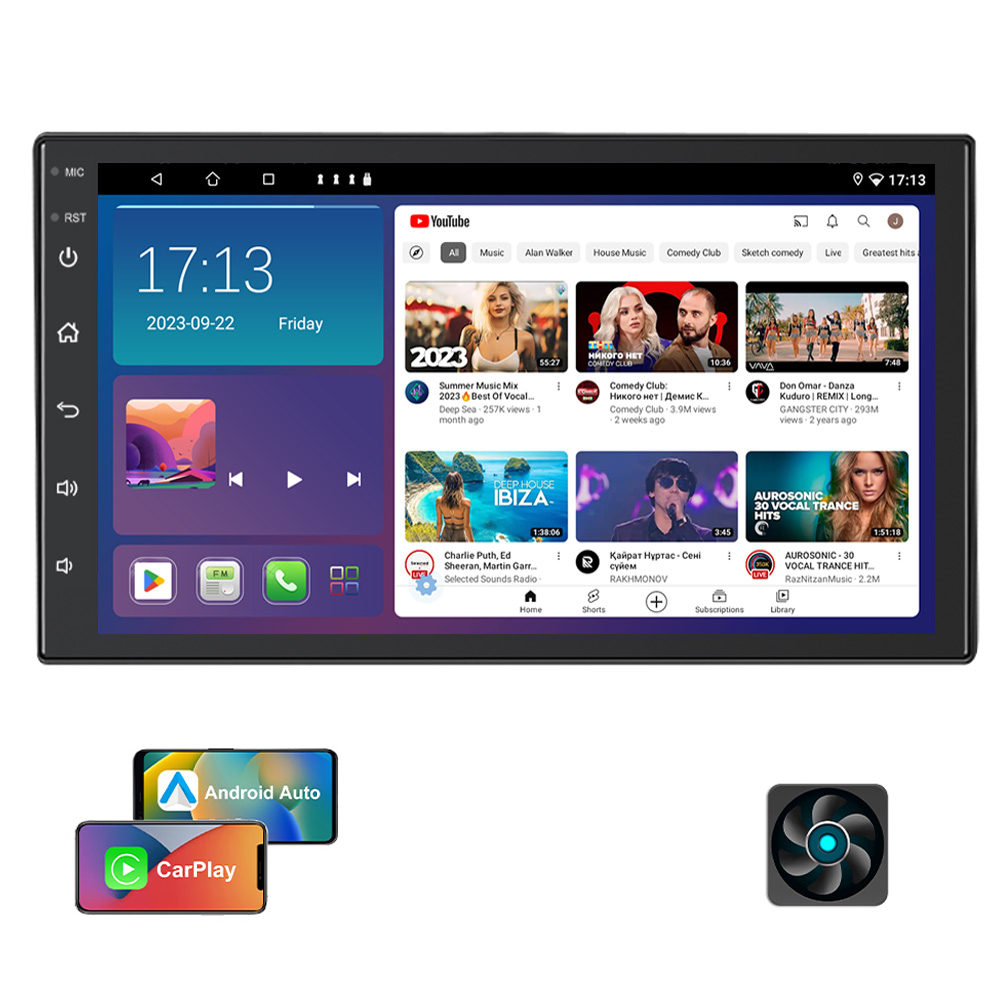 Jmance Car Radio 7 inch IPS Touch Screen Universal DVD Player Support AHD Camera
