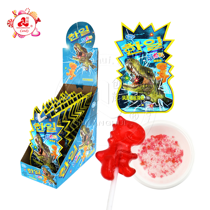 16g Dinosaur Lollipop With Popping Candy