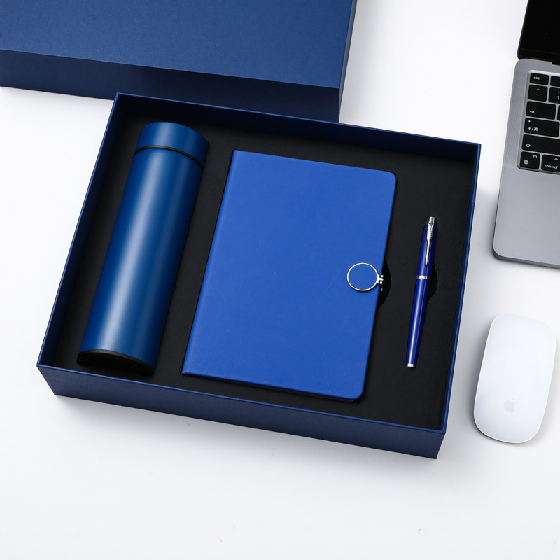 Multifunctional business gift set pen with notebook set and vacuum cup bottle set