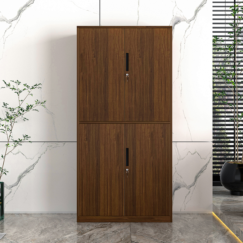 Wood Like Metal 4 Door Office Filling Cabinet