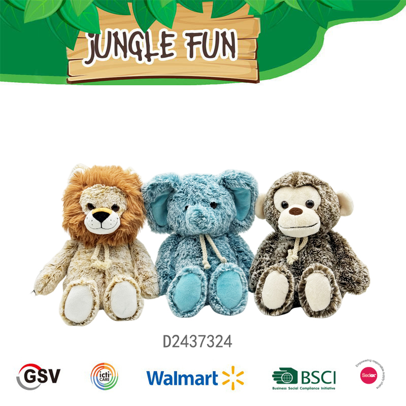 WILD ANIMALS Lion Elephant Monkey GTST PLUSH TOY(D2437324)