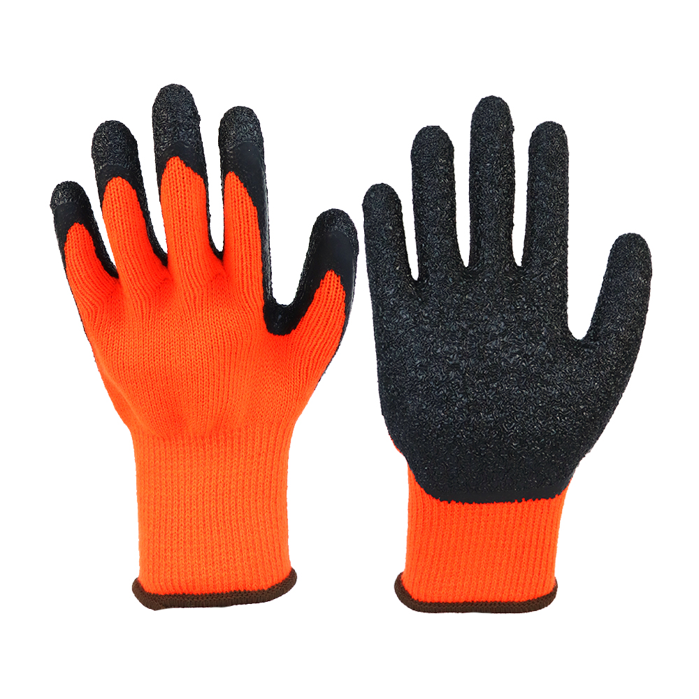 Glove Latex-10g Napping Acrylic Latex Shell, Crinkle Finish Working Gloves