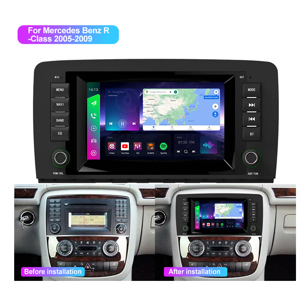 Jmance 7 Inch Android Car Stereo Gps Navigation For Mercedes R-Class 330 2005-2009