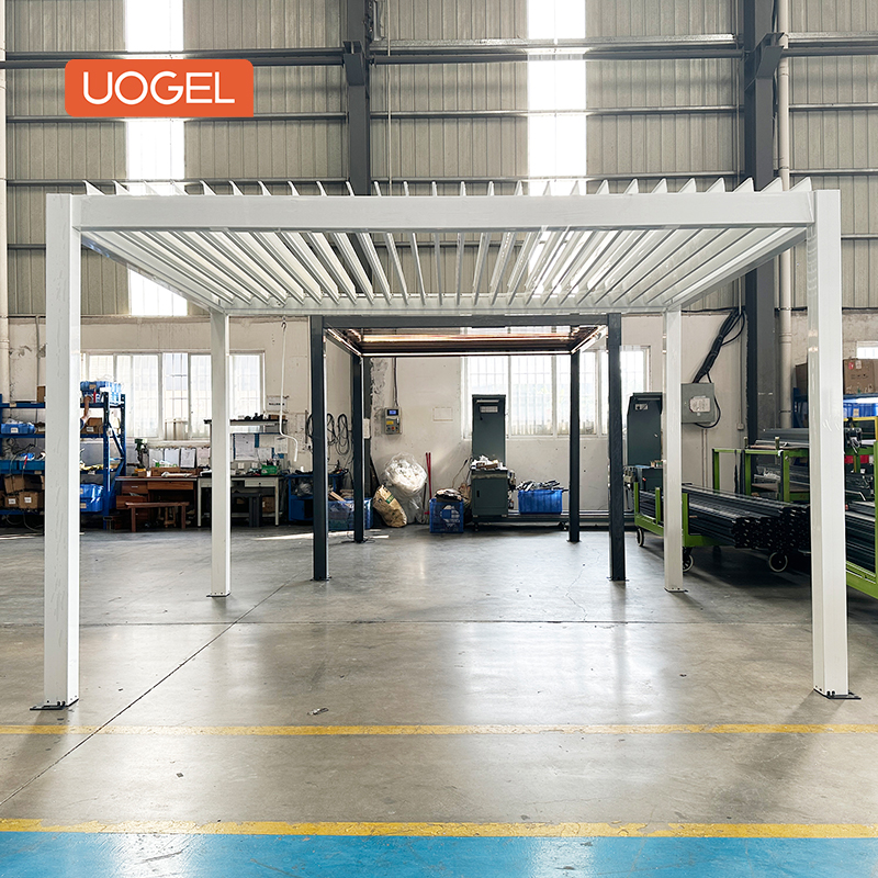 UOGEL Factory Outdoor Sunshade manual pergola extensible waterproof aluminium bioclamitic pergola