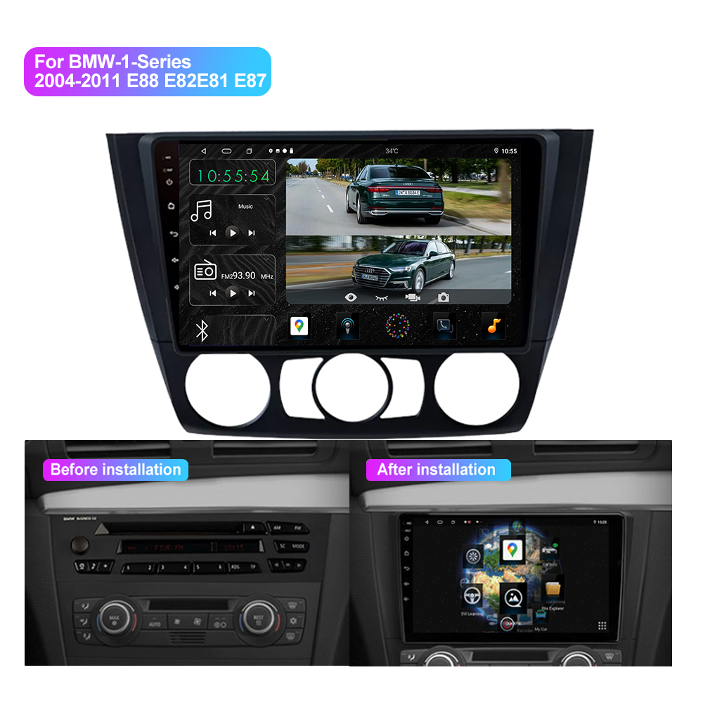 Jmance 9 inch Touch Screen Car DVD Player GPS Navigation For BMW Series E88 E82 E81 E87 2004-2011