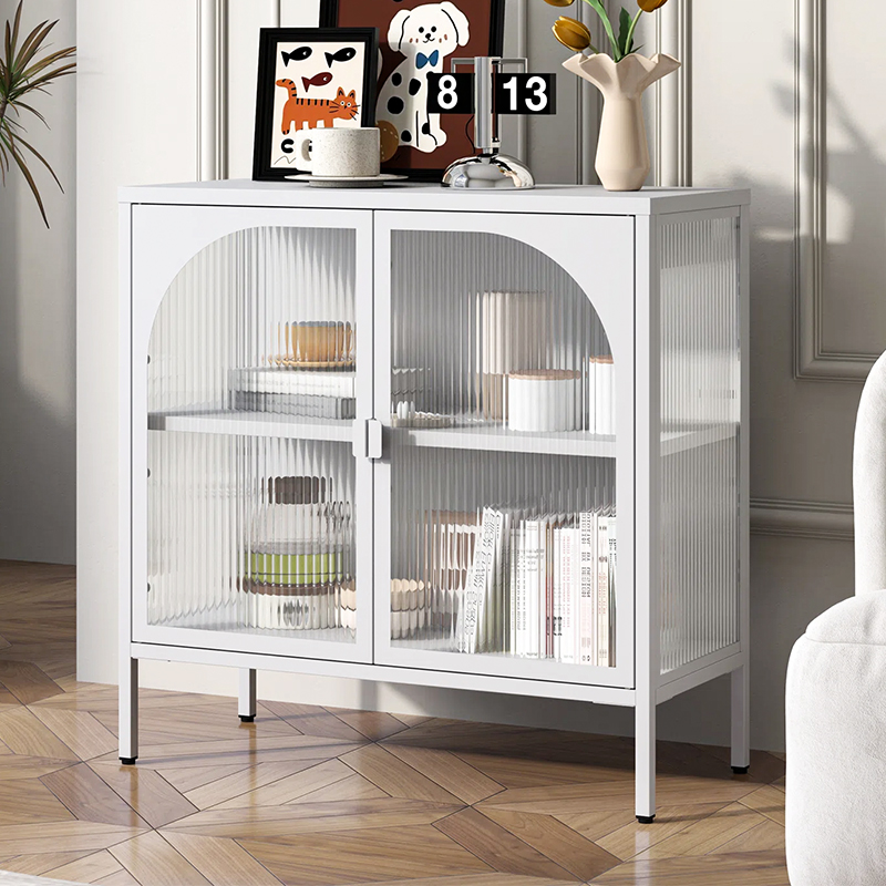 Modern Glass Door Filing Storage Cabinet