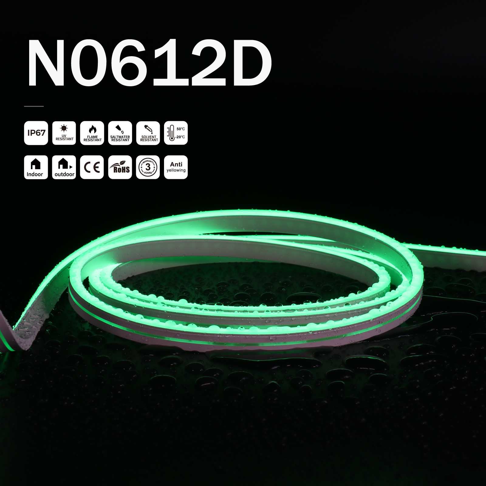 N0612D Flex LED Neon Light Side Luminous