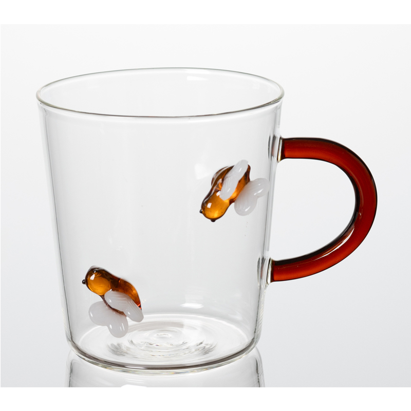 Single wall glass cup Coffee cup and saucer, Espresso cup, coffee glass mug with saucer