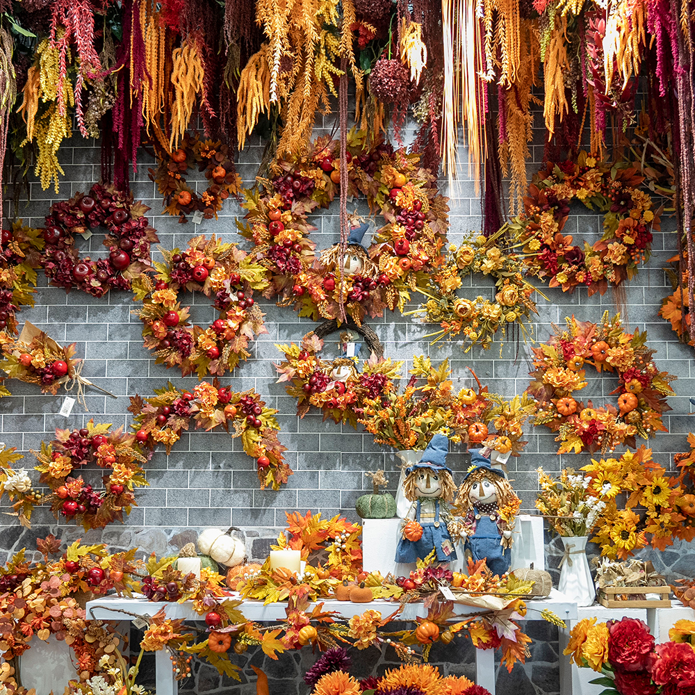 Transworld Canton Fair Hot Sale Fall Design Artificial Wreaths Decorative Wreaths For Home Decor