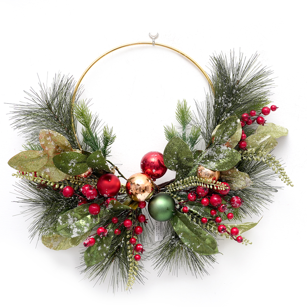 Transworld Christmas Artificial Wreath Half Wreath Decorative Wreaths for Christmas Holiday Decor