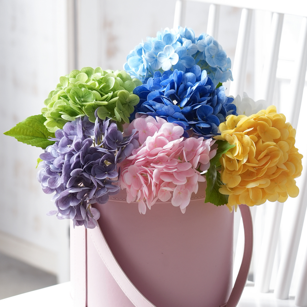 Transworld Artificial Hydrangea Real Touch Hydrangea Decor Flowers For Home Hotel Decor