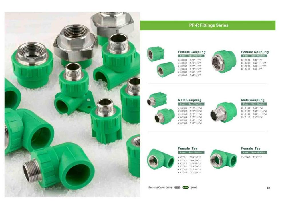 PPR brass plastic pipe fittings