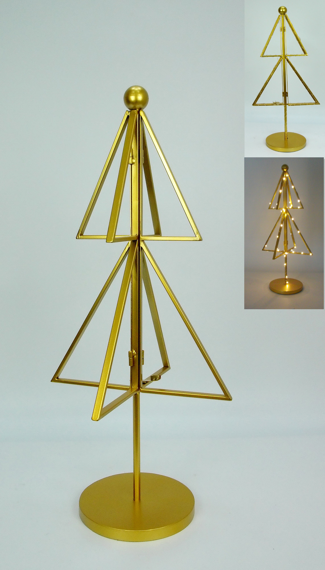 Metal LED Gold Christmas Tree