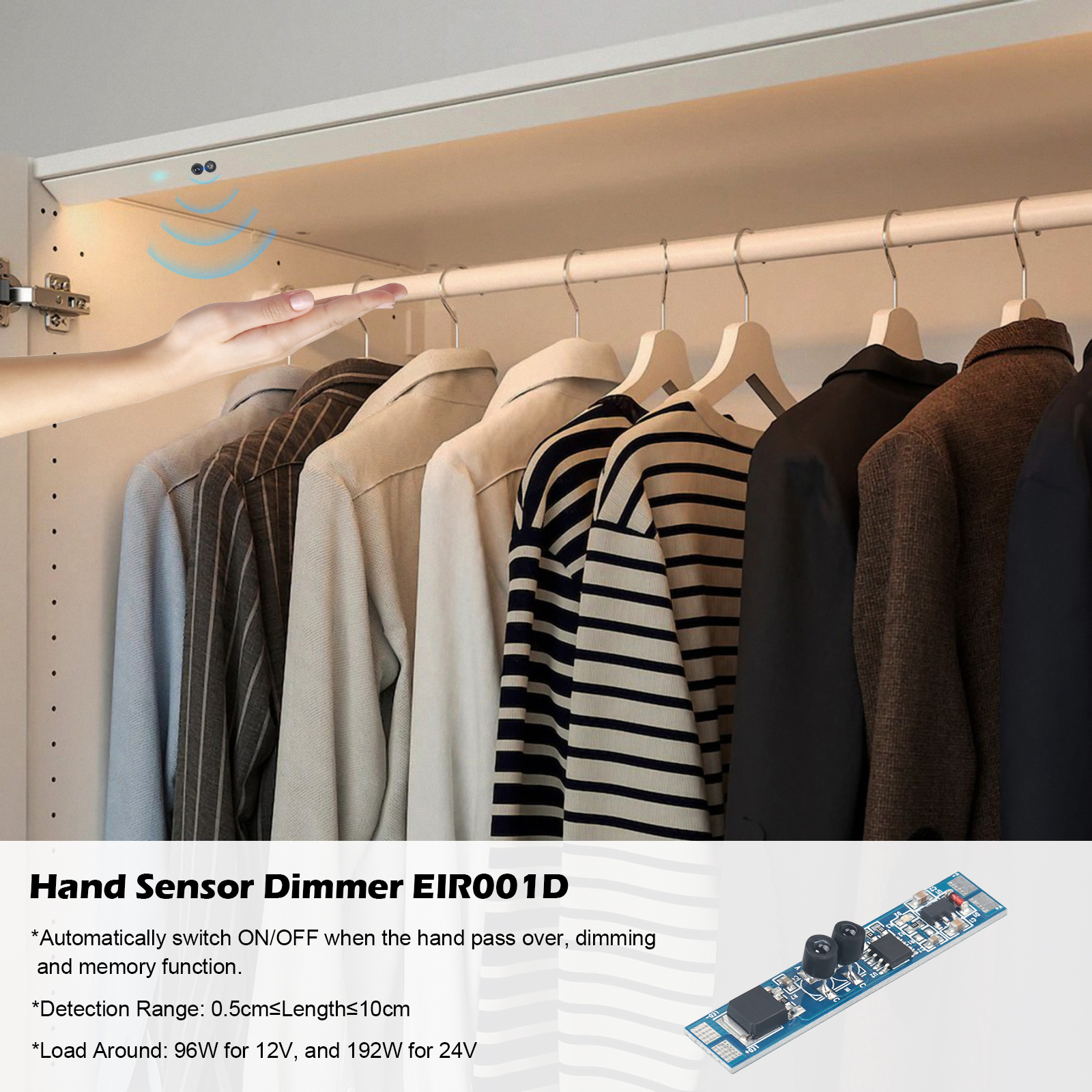 EIR001D Economical IR Hand Switch with Dimming Function