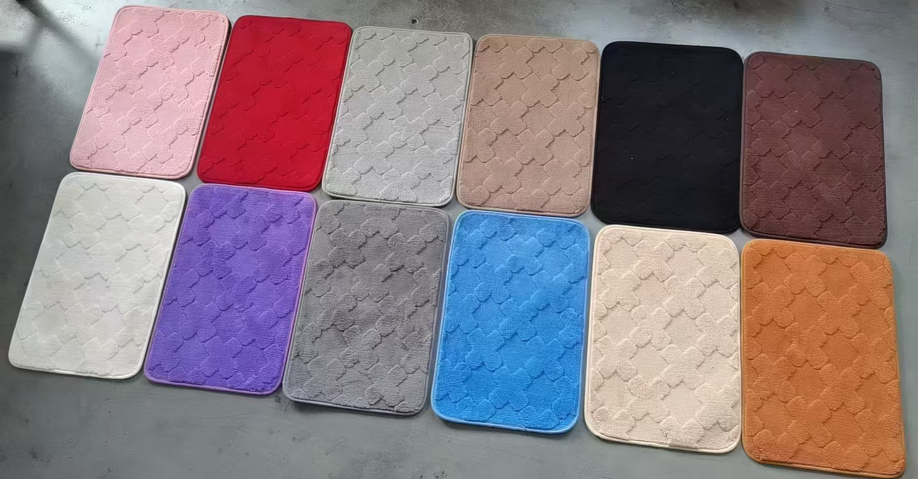 Memory cotton bath mat