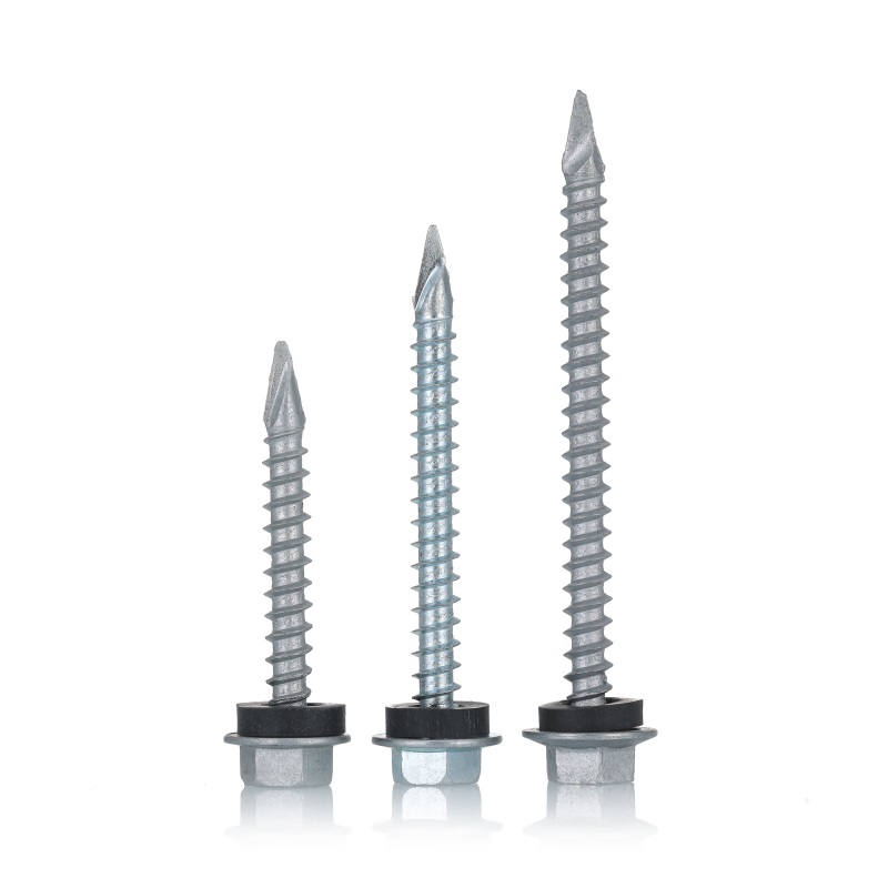 Hex Head with Black Rubber Washer Spoon Point Screws